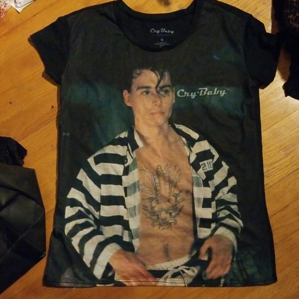 Cry-Baby Black Girly Cut T shirt